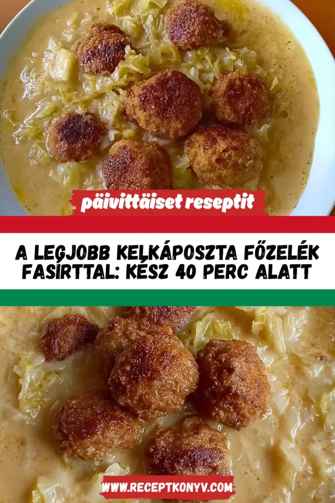 A legjobb kelkáposzta főzelék fasírttal: Kész 40 perc alatt