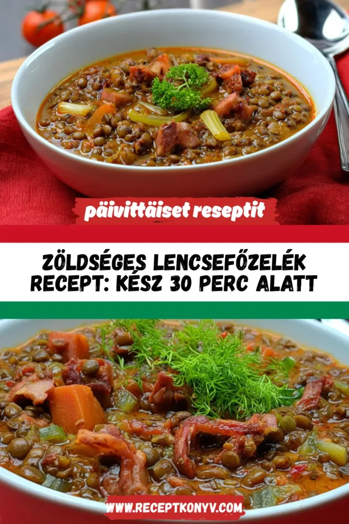 Zöldséges lencsefőzelék recept : Kész 30 perc alatt