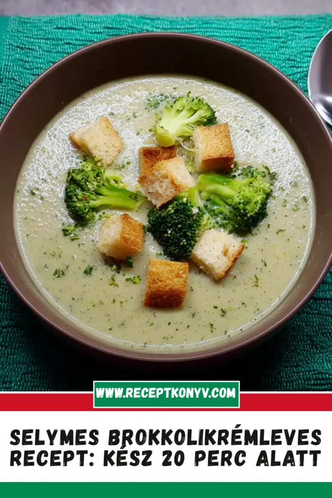 Selymes brokkolikrémleves recept: kész 20 perc alatt