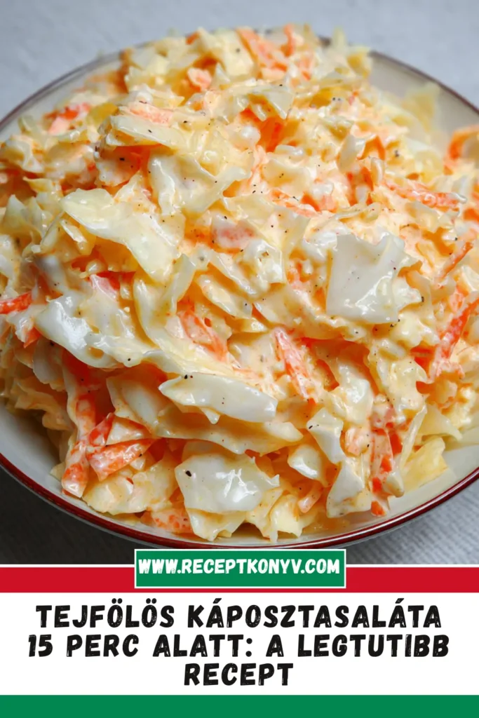 Tejfölös káposztasaláta 15 perc alatt: A legtutibb recept