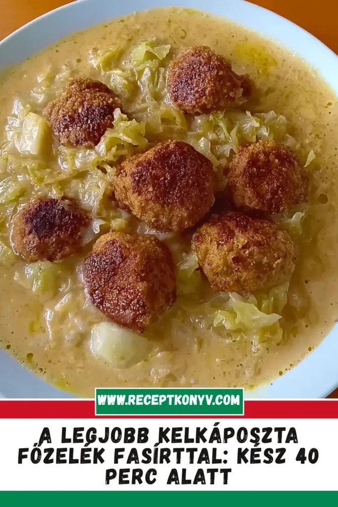 A legjobb kelkáposzta főzelék fasírttal: Kész 40 perc alatt