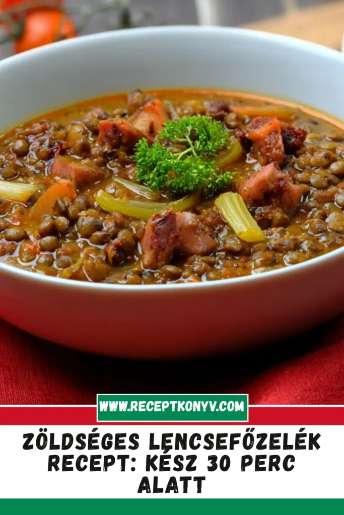 Zöldséges lencsefőzelék recept : Kész 30 perc alatt