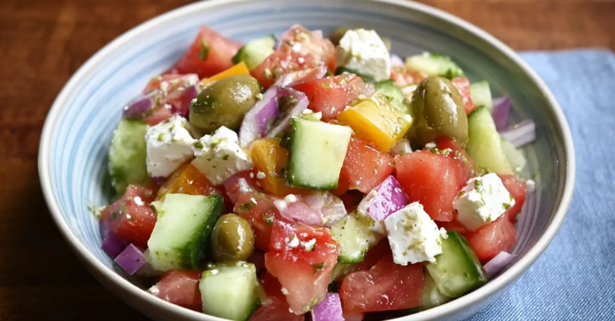 Görög saláta recept: Friss ebéd kész 10 perc alatt