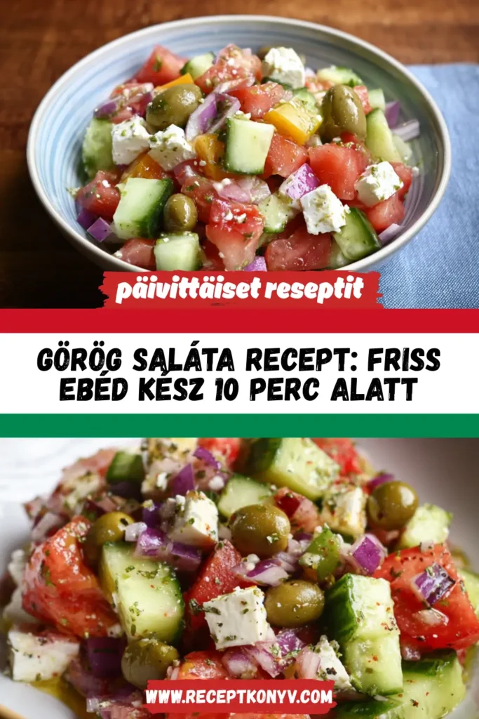 Görög saláta recept: Friss ebéd kész 10 perc alatt