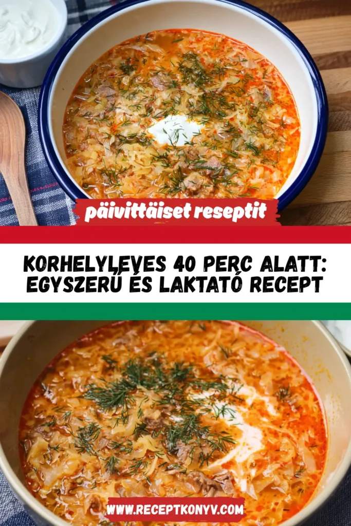 Korhelyleves 40 perc alatt: Egyszerű és laktató recept