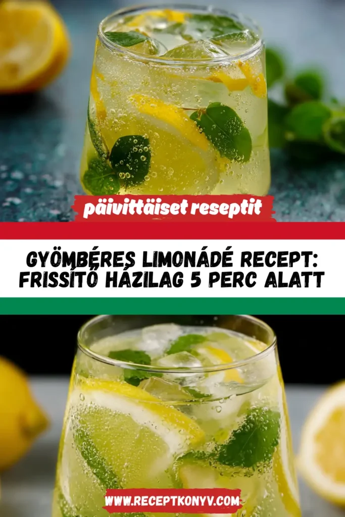 Gyömbéres limonádé recept: Frissítő házilag 5 perc alatt