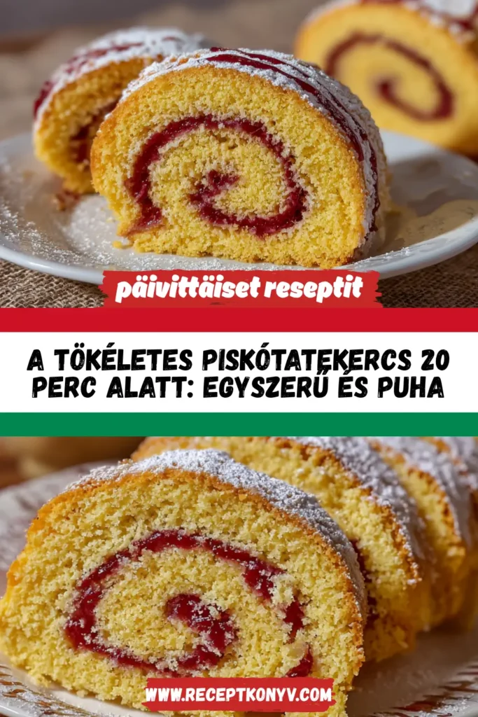 A tökéletes Piskótatekercs 20 perc alatt: Egyszerű és puha