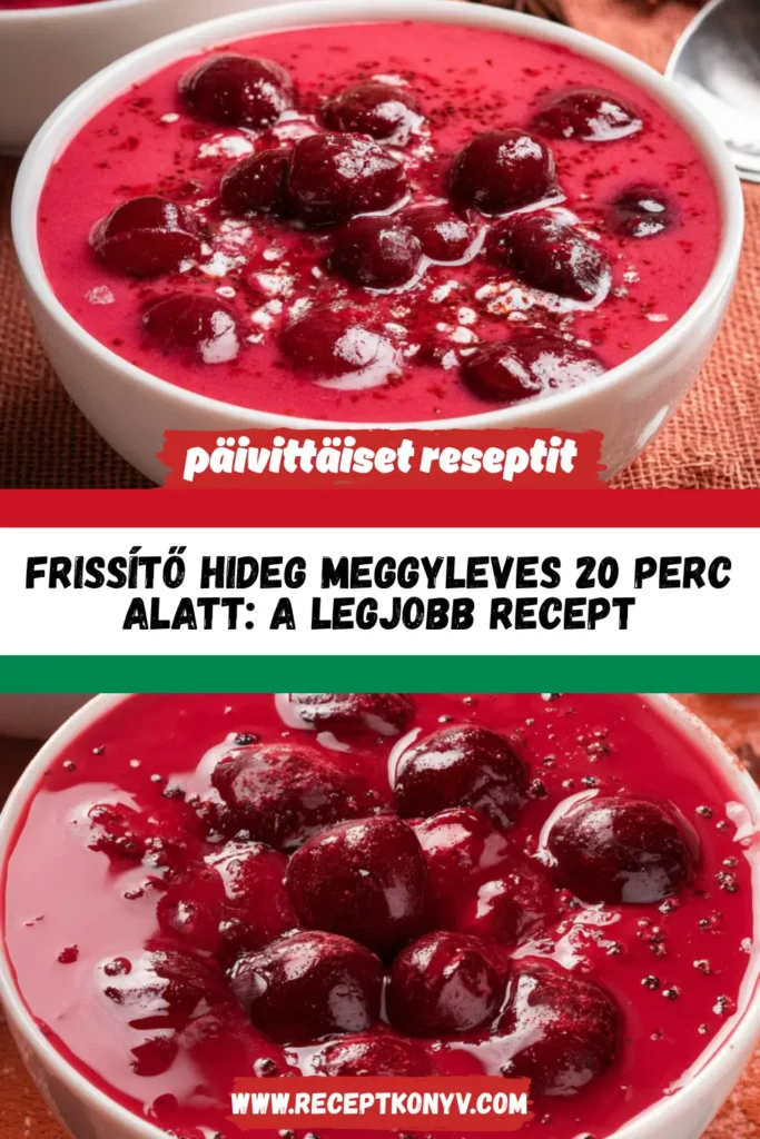 Frissítő hideg meggyleves 20 perc alatt: A legjobb recept