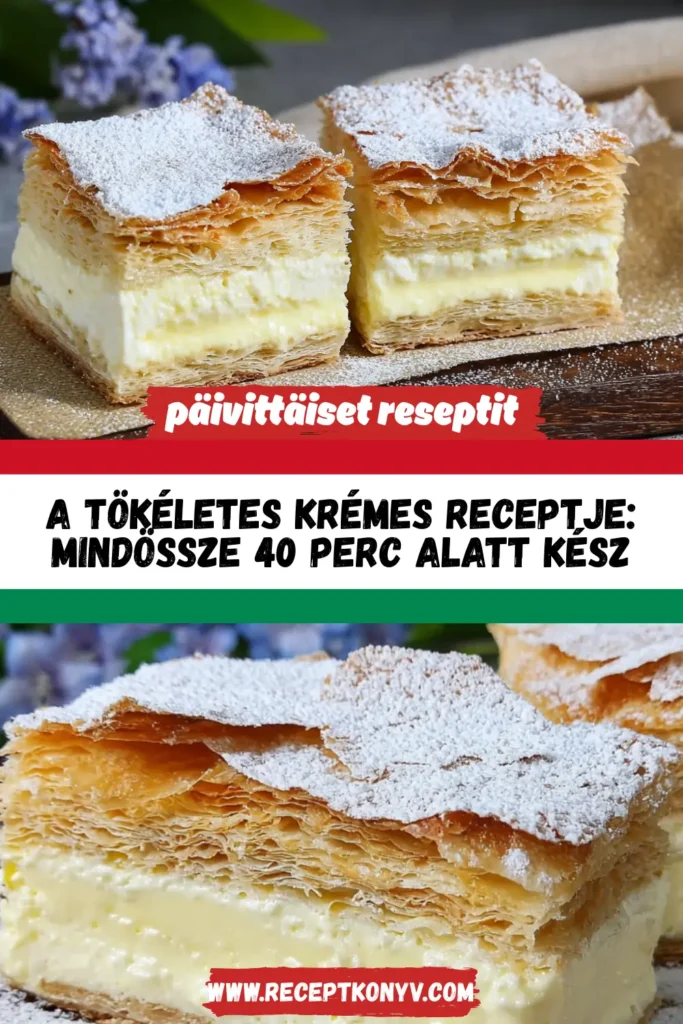 A tökéletes krémes receptje: Mindössze 40 perc alatt kész