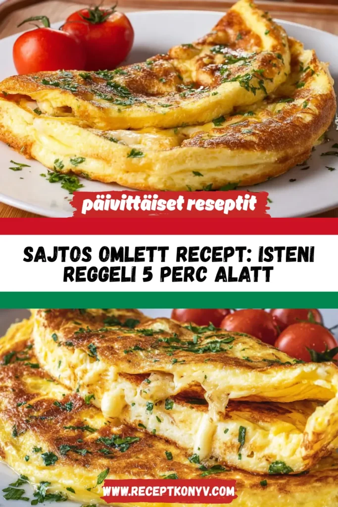 Sajtos omlett recept: Isteni reggeli 5 perc alatt