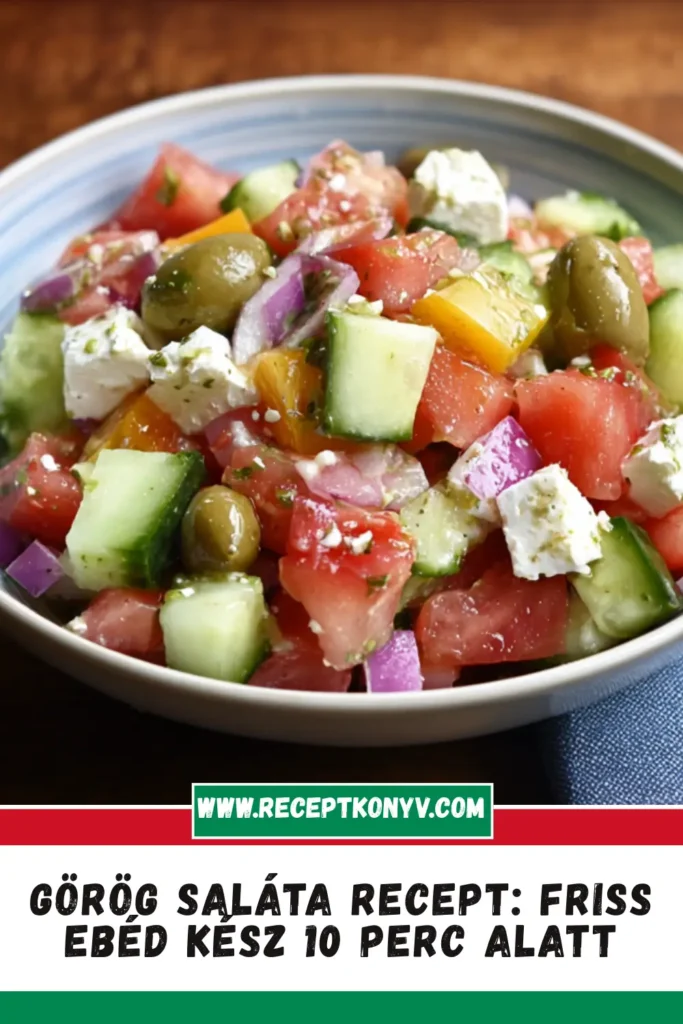 Görög saláta recept: Friss ebéd kész 10 perc alatt