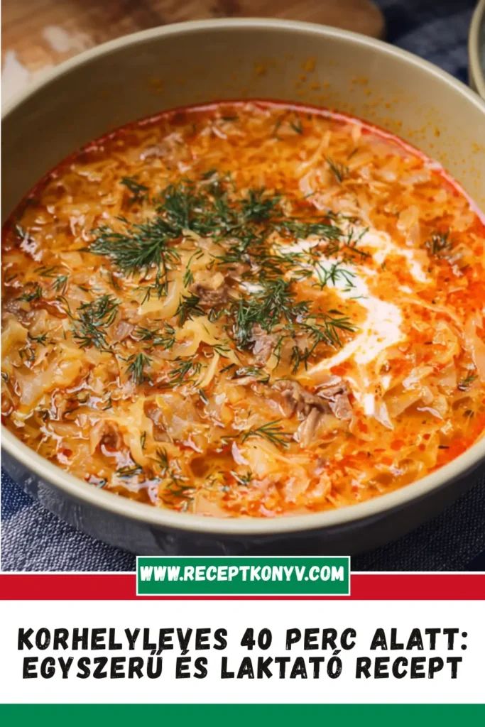Korhelyleves 40 perc alatt: Egyszerű és laktató recept