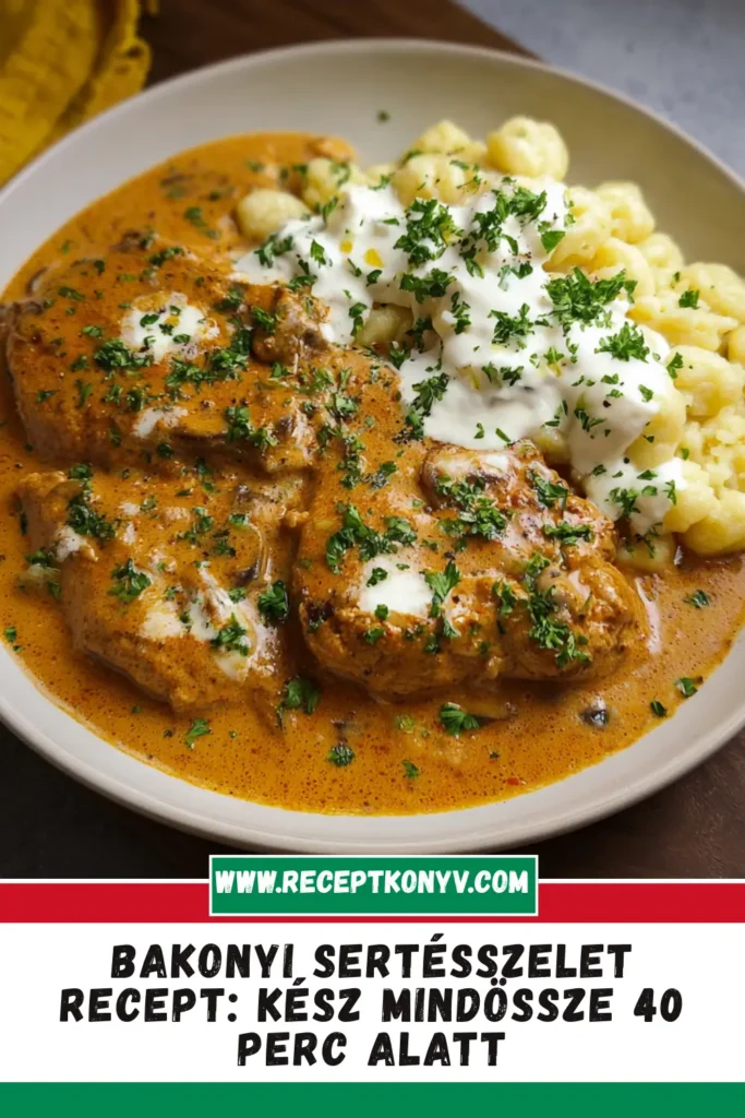 Bakonyi sertésszelet recept: Kész mindössze 40 perc alatt