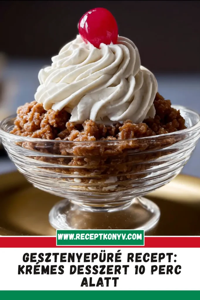 Gesztenyepüré recept: Krémes desszert 10 perc alatt