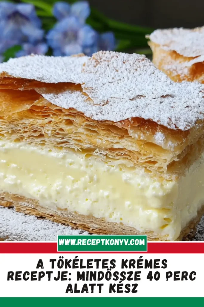 A tökéletes krémes receptje: Mindössze 40 perc alatt kész