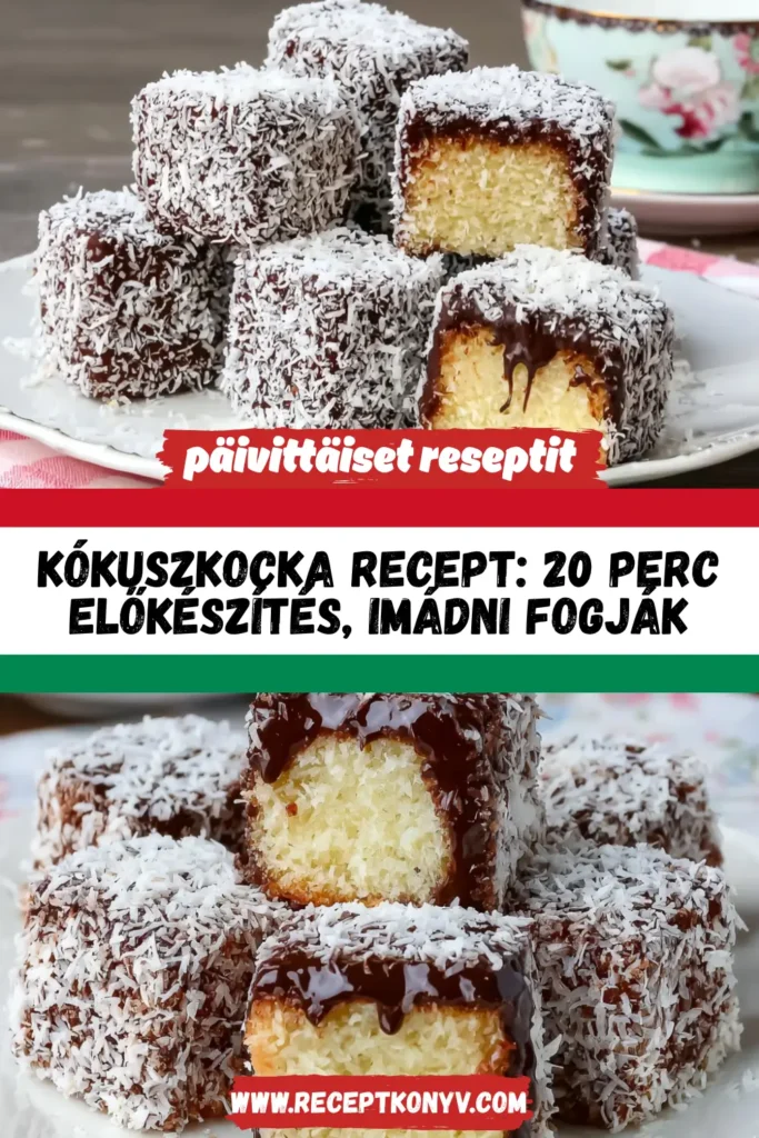 Kókuszkocka recept: 20 perc előkészítés, imádni fogják