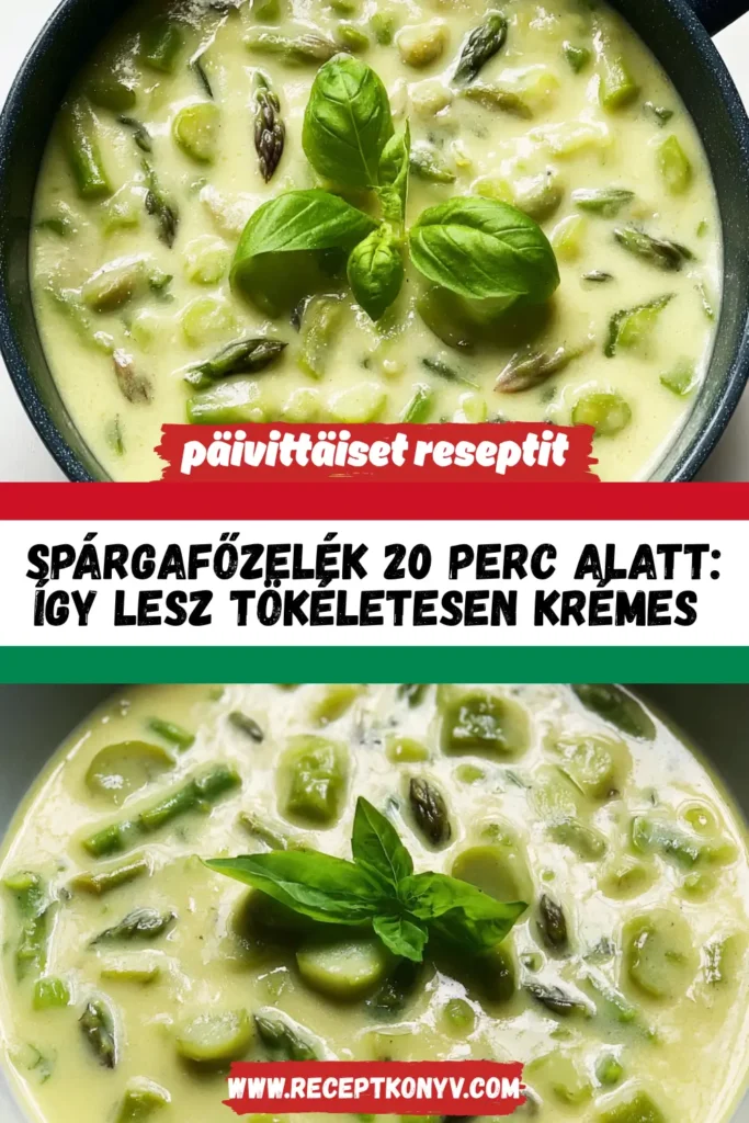 Spárgafőzelék 20 perc alatt: Így lesz tökéletesen krémes