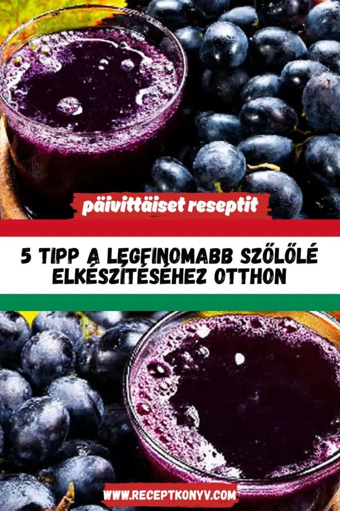 5 tipp a legfinomabb szőlőlé elkészítéséhez otthon