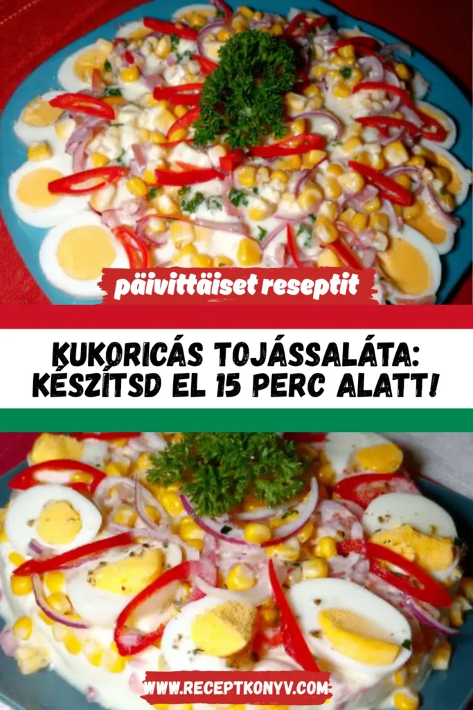 Kukoricás tojássaláta: Készítsd el 15 perc alatt!