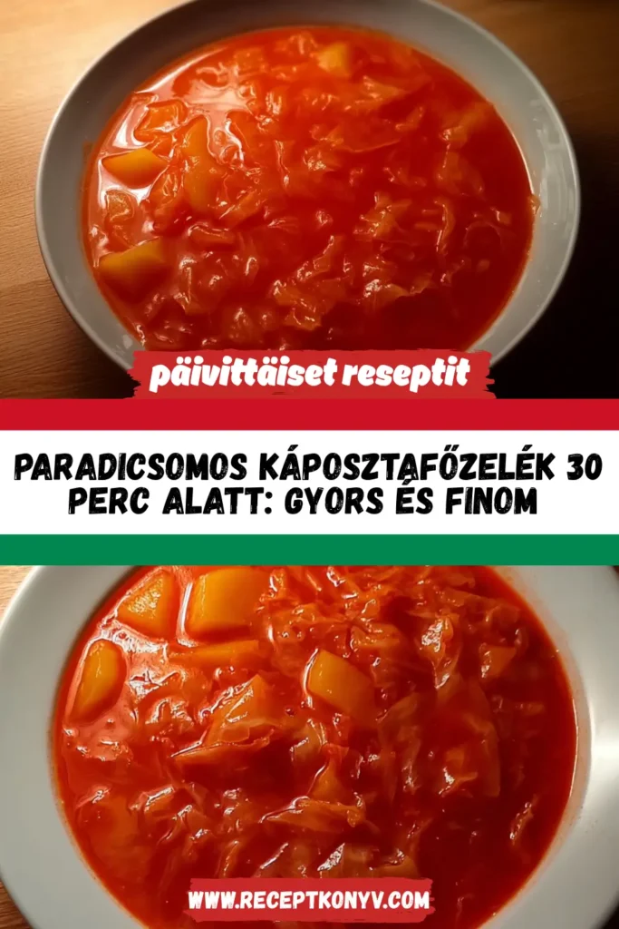 Paradicsomos káposztafőzelék 30 perc alatt: Gyors és finom