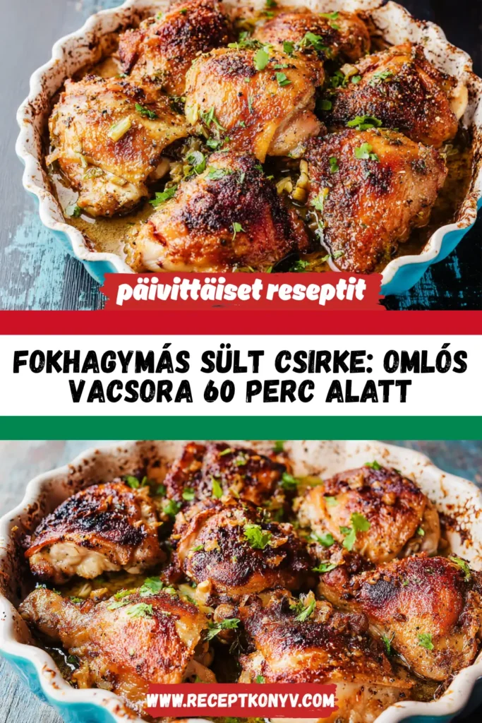 Fokhagymás sült csirke: omlós vacsora 60 perc alatt