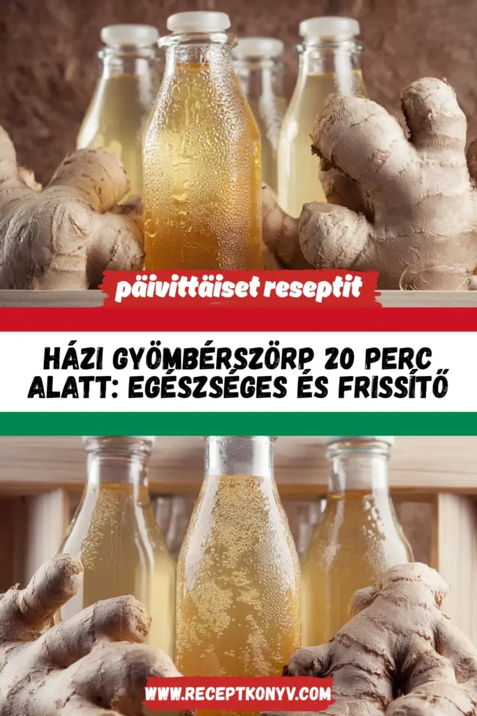 Házi gyömbérszörp 20 perc alatt: Egészséges és frissítő