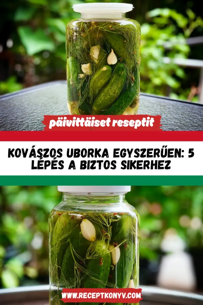 Kovászos uborka egyszerűen: 5 lépés a biztos sikerhez
