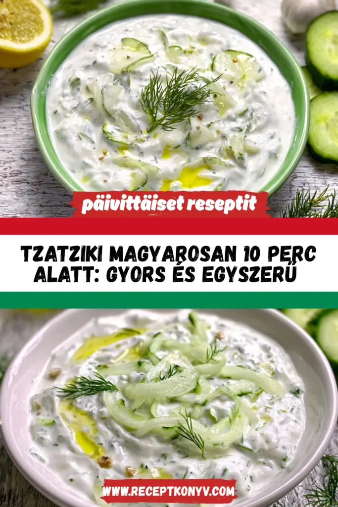 Tzatziki magyarosan 10 perc alatt: Gyors és egyszerű