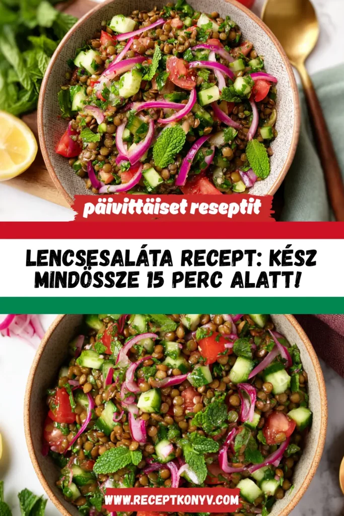 Lencsesaláta recept: Kész mindössze 15 perc alatt!