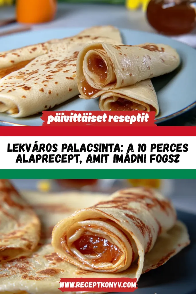 Lekváros palacsinta: A 10 perces alaprecept, amit imádni fogsz
