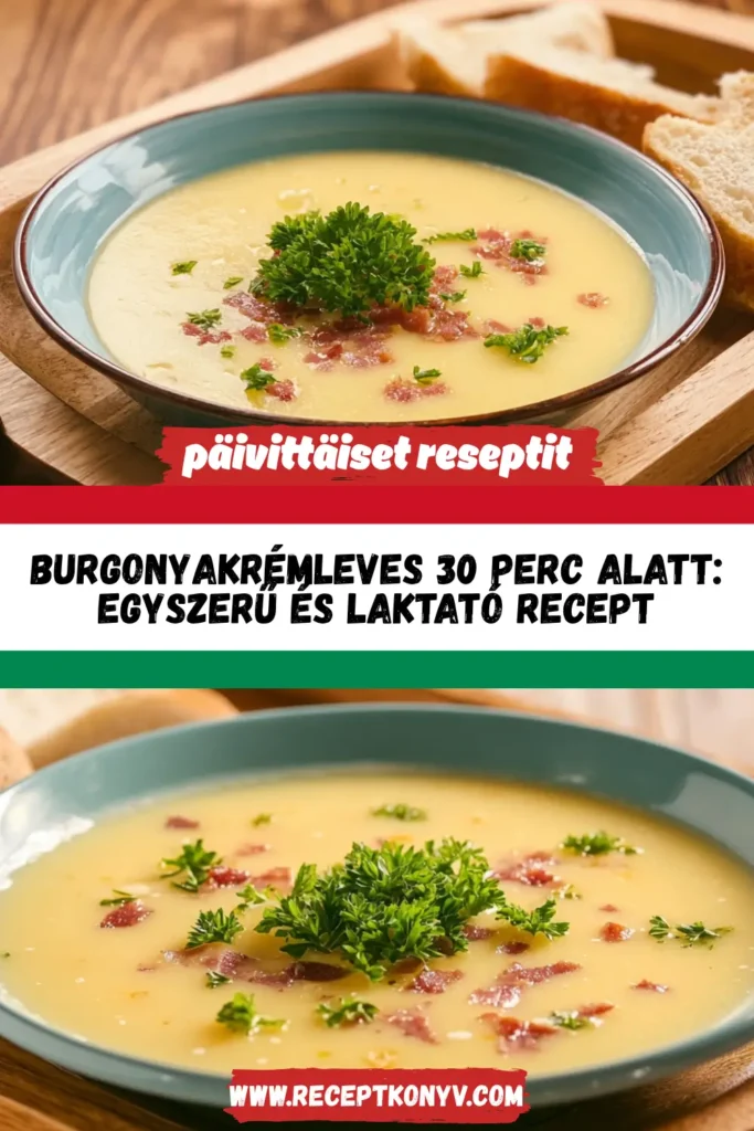 Burgonyakrémleves 30 perc alatt: Egyszerű és laktató recept