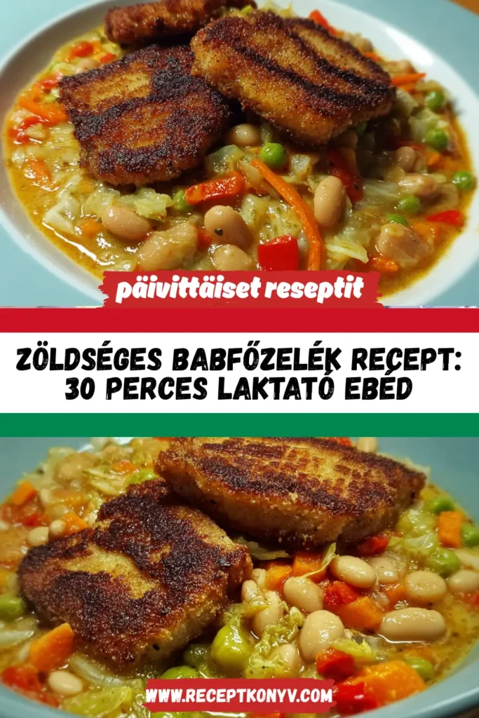 Zöldséges babfőzelék recept: 30 perces laktató ebéd