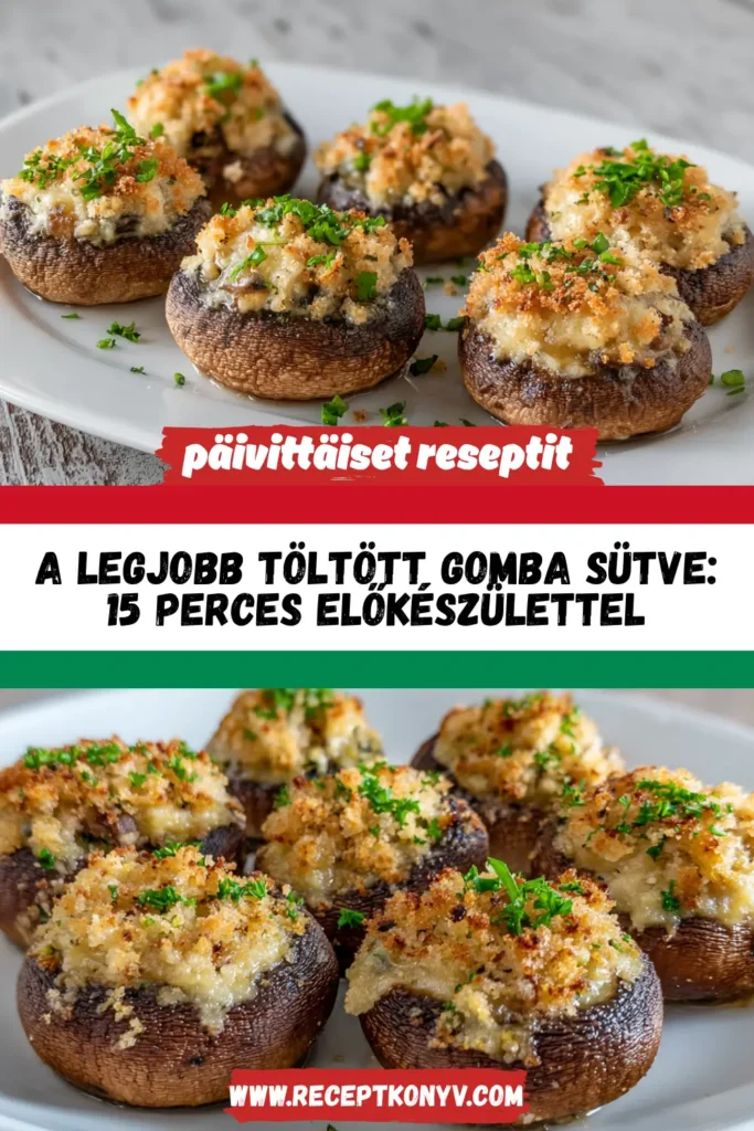 A legjobb töltött gomba sütve: 15 perces előkészülettel