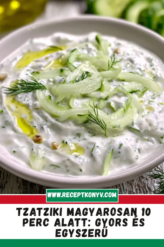 Tzatziki magyarosan 10 perc alatt: Gyors és egyszerű