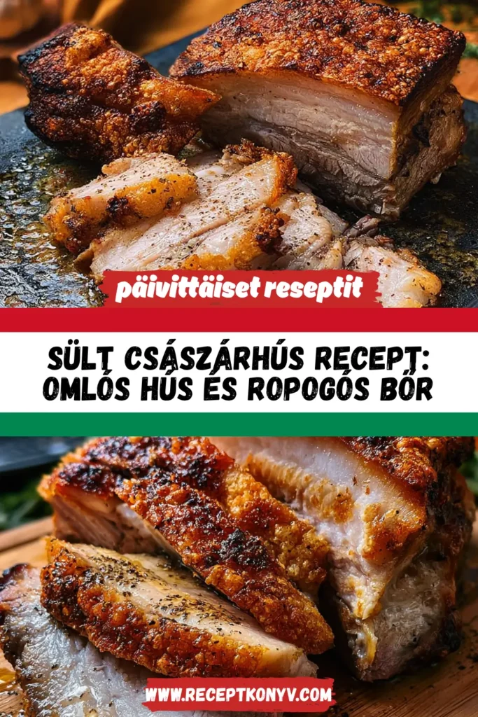 Sült császárhús recept: Omlós hús és ropogós bőr